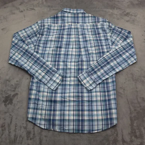 Johnnie- O Shirt Mens S Check Hangin Out Long Sleeve Button Up Surfing - Picture 7 of 16